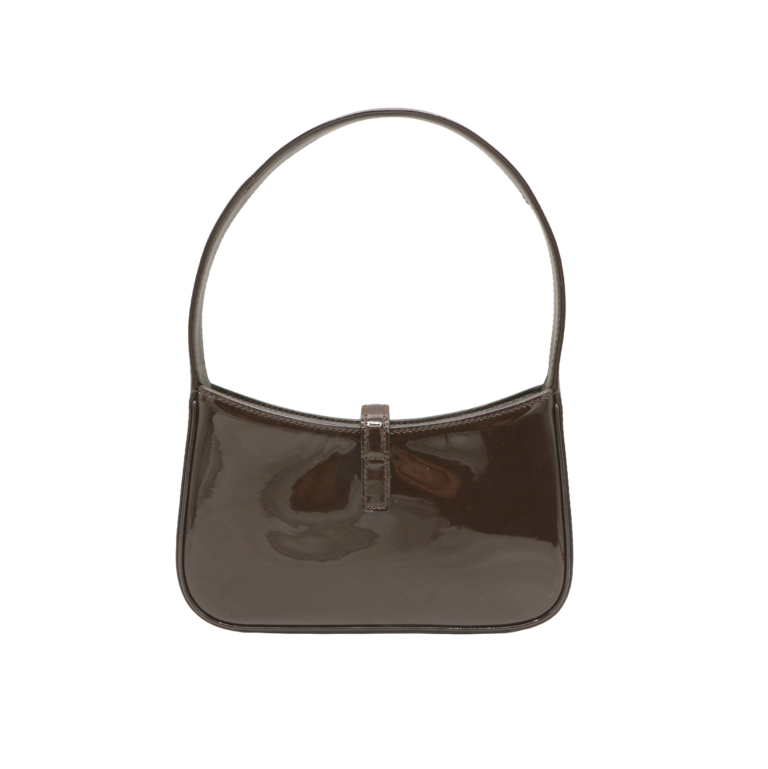 Yves Saint Laurent Mini Le 5 a 7  in Burgundy Patent Leather