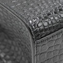 Saint Laurent Manhattan Embossed Shoulder Bag Black