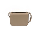 Prada Saffiano Leather Flap Shoulder Bag in Beige