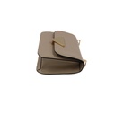 Prada Saffiano Leather Flap Shoulder Bag in Beige