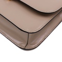 Prada Saffiano Leather Flap Shoulder Bag in Beige