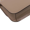 Prada Saffiano Leather Flap Shoulder Bag in Beige