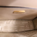Prada Saffiano Leather Flap Shoulder Bag in Beige