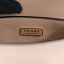 Prada Saffiano Leather Flap Shoulder Bag in Beige