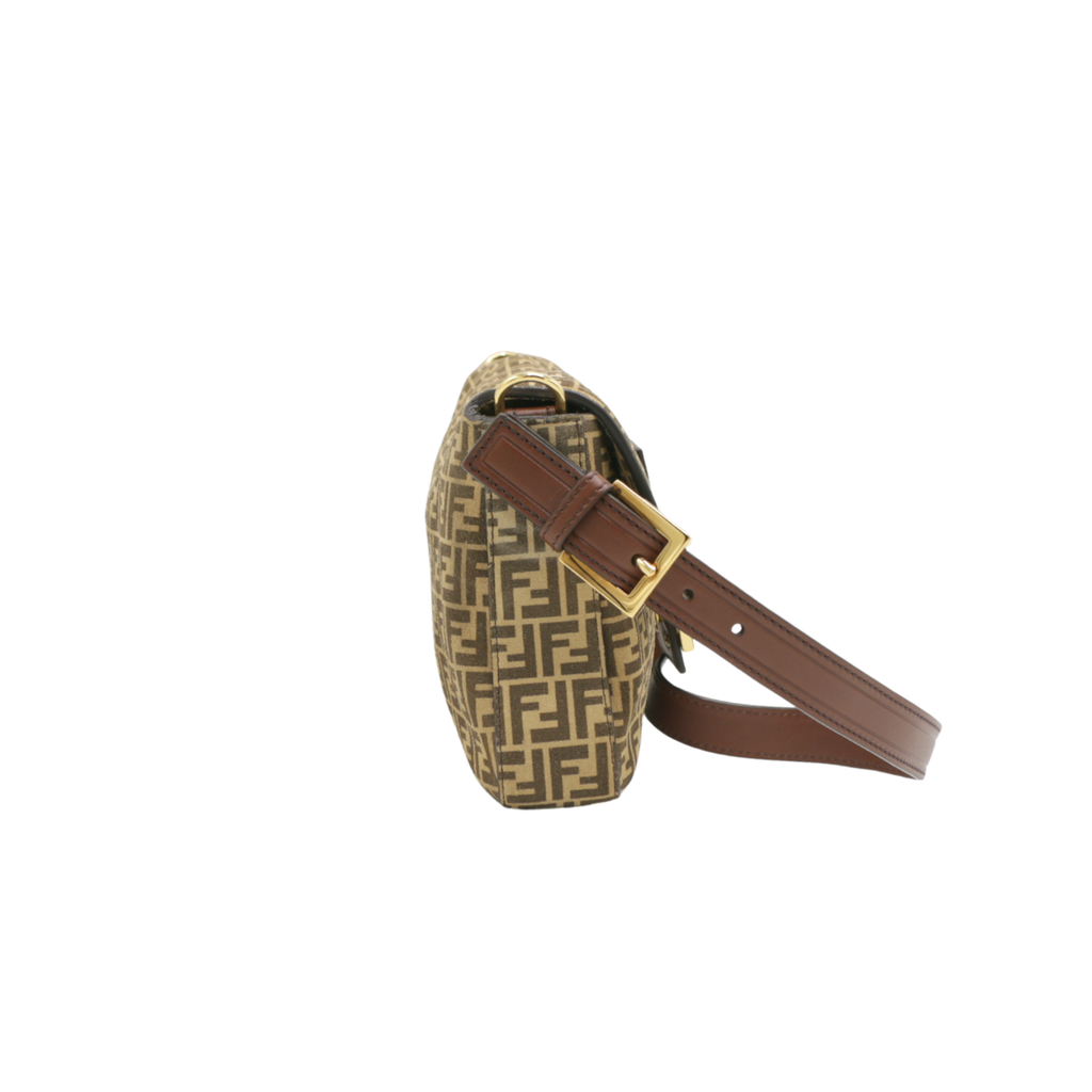 Fendi Zucchino Mama Baguette Shoulder Bag 