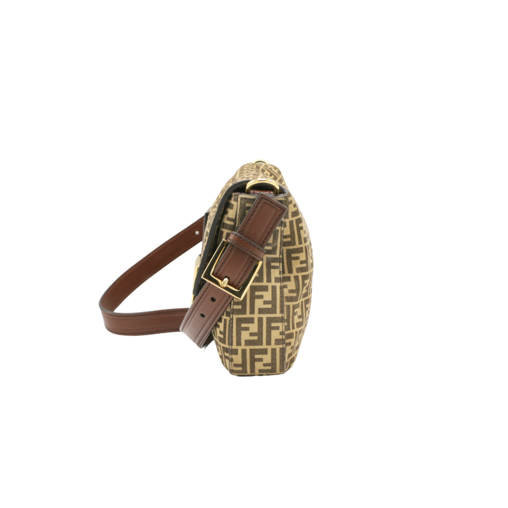 Fendi Zucchino Mama Baguette Shoulder Bag 