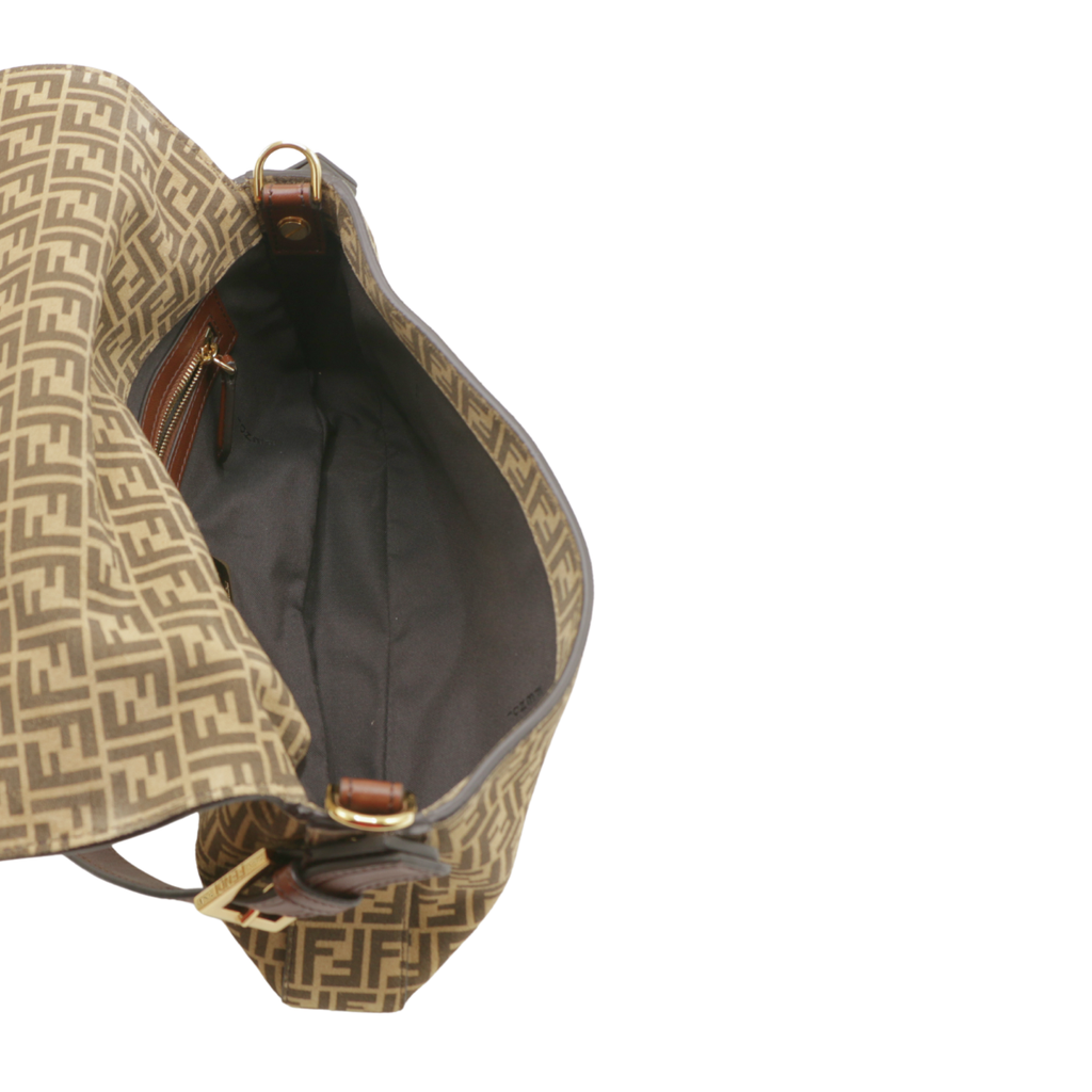 Fendi Zucchino Mama Baguette Shoulder Bag 