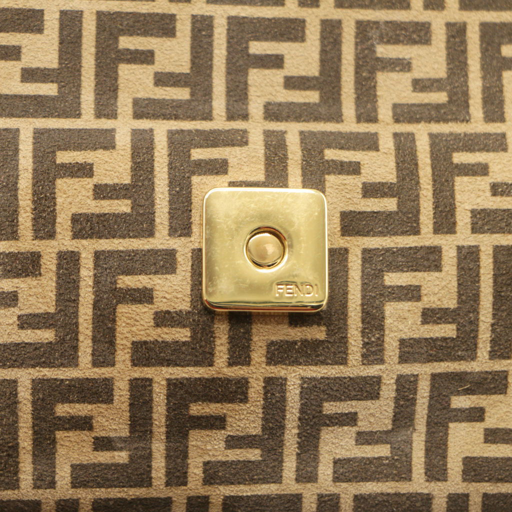 Fendi Zucchino Mama Baguette Shoulder Bag 