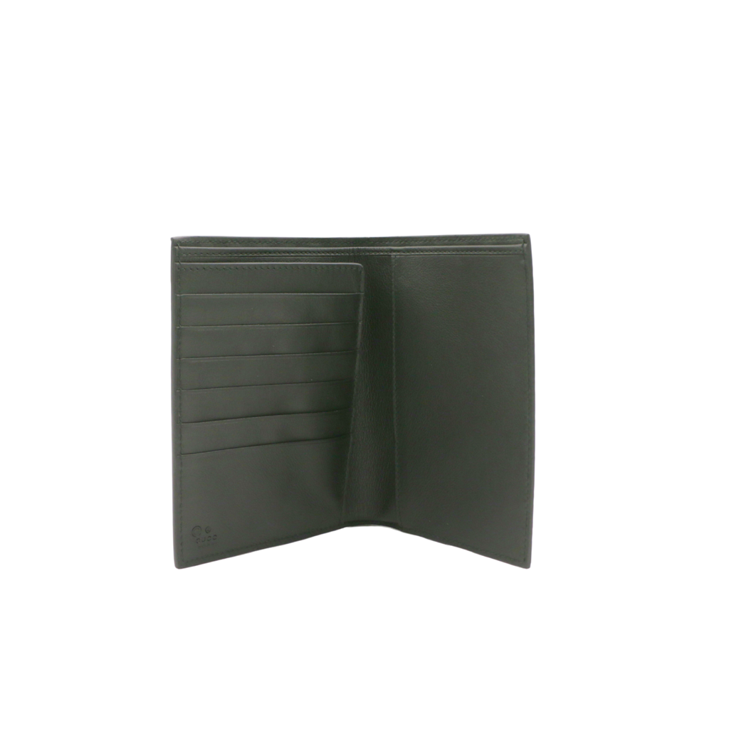 Gucci Microguccissima Passport Holder In Black Leather