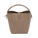 Yves Saint Laurent Le 37 Small Seasalt Beige/Silvrer Leather Bucket Bag