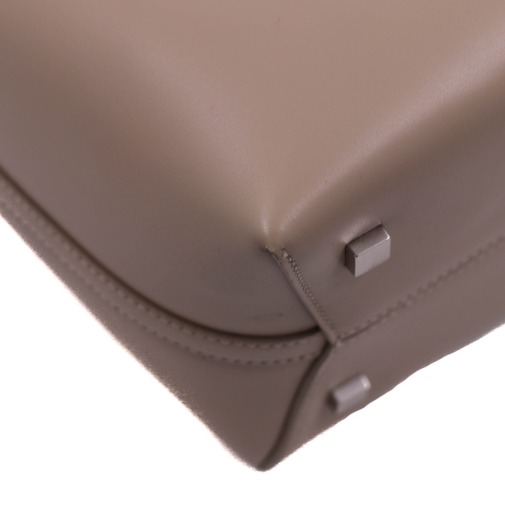 Yves Saint Laurent Le 37 Small Seasalt Beige/Silvrer Leather Bucket Bag