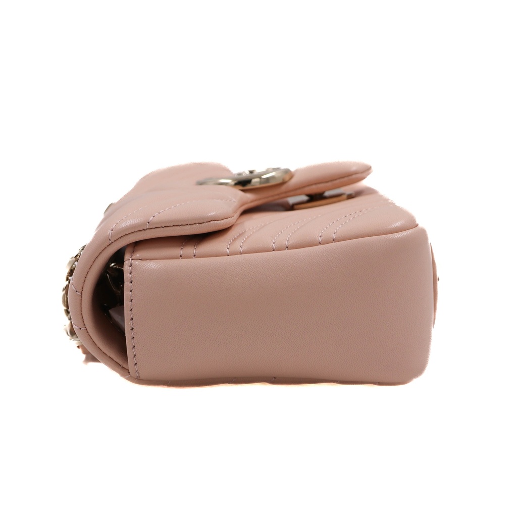 Gucci Mini Marmont Crossbody Chain Bag in Beige 837280