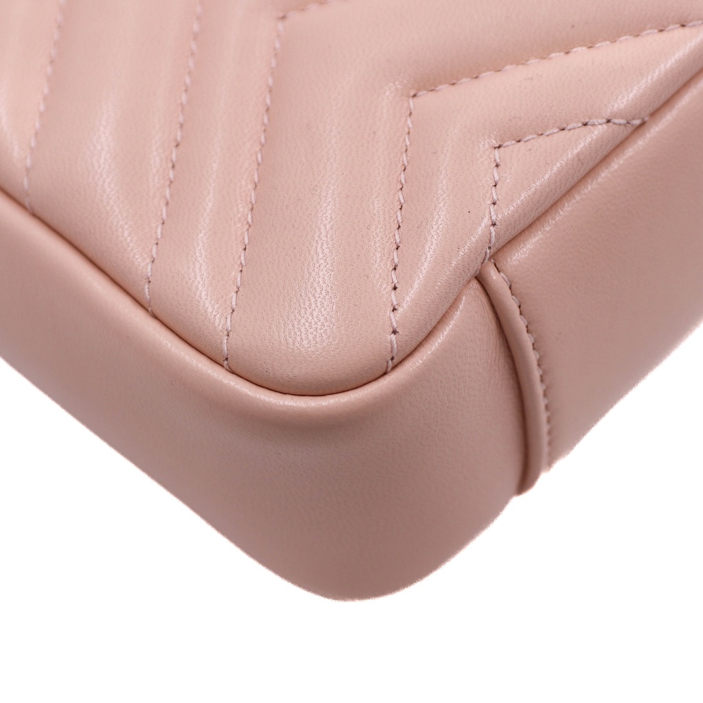 Gucci Mini Marmont Crossbody Chain Bag in Beige 837280