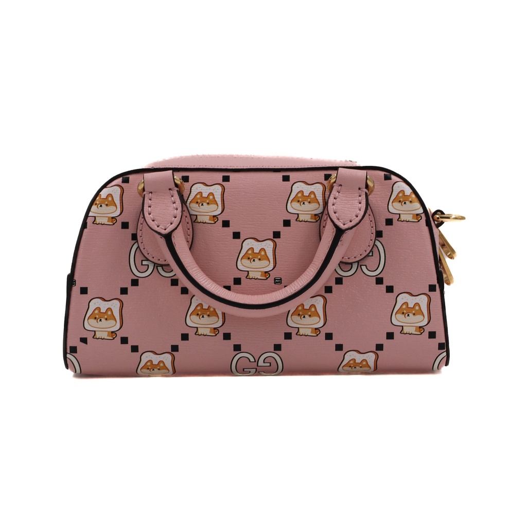 Gucci Ophidia GG Leather Crosbody Bag in Pink