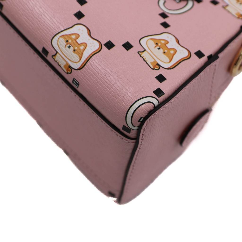 Gucci Ophidia GG Leather Crosbody Bag in Pink