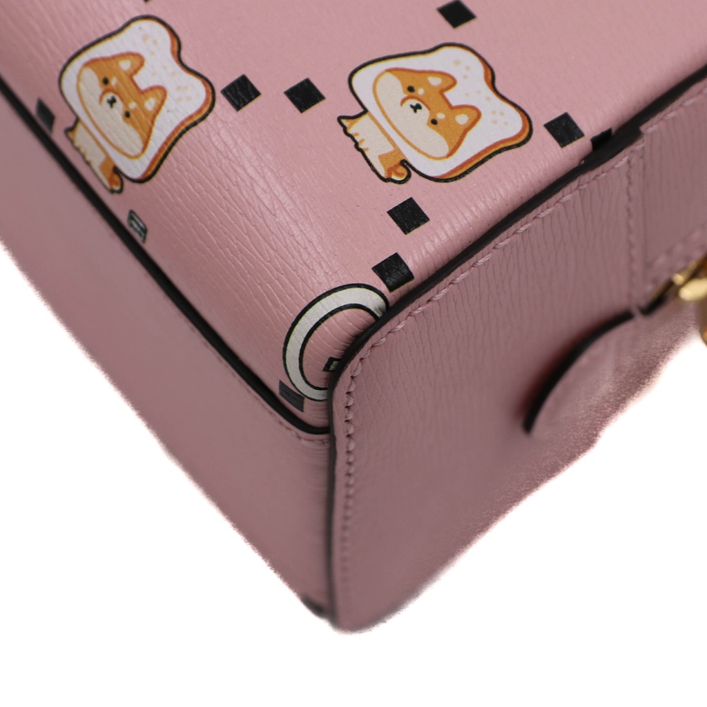 Gucci Ophidia GG Leather Crosbody Bag in Pink