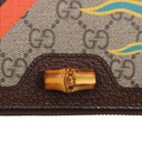 Gucci Diana Bamboo GG Supreme Leather Beige Wallet 658634