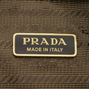 Prada Logo-Plaque Shoulder Bag in Beige