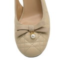 Christian Dior Ballet Slingback Pumps Lambskin Leather Beige Size 37