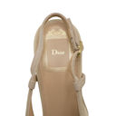 Christian Dior Ballet Slingback Pumps Lambskin Leather Beige Size 39 1/2