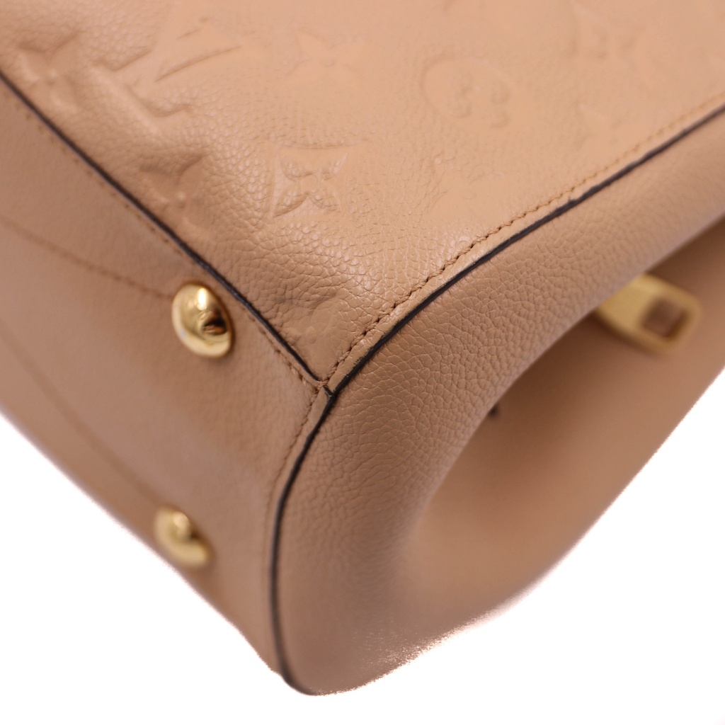 Louis Vuitton Monogram Empreinte Beige Leather Montaigne MM Bag