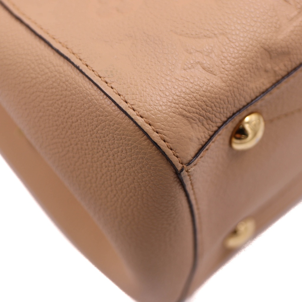 Louis Vuitton Monogram Empreinte Beige Leather Montaigne MM Bag
