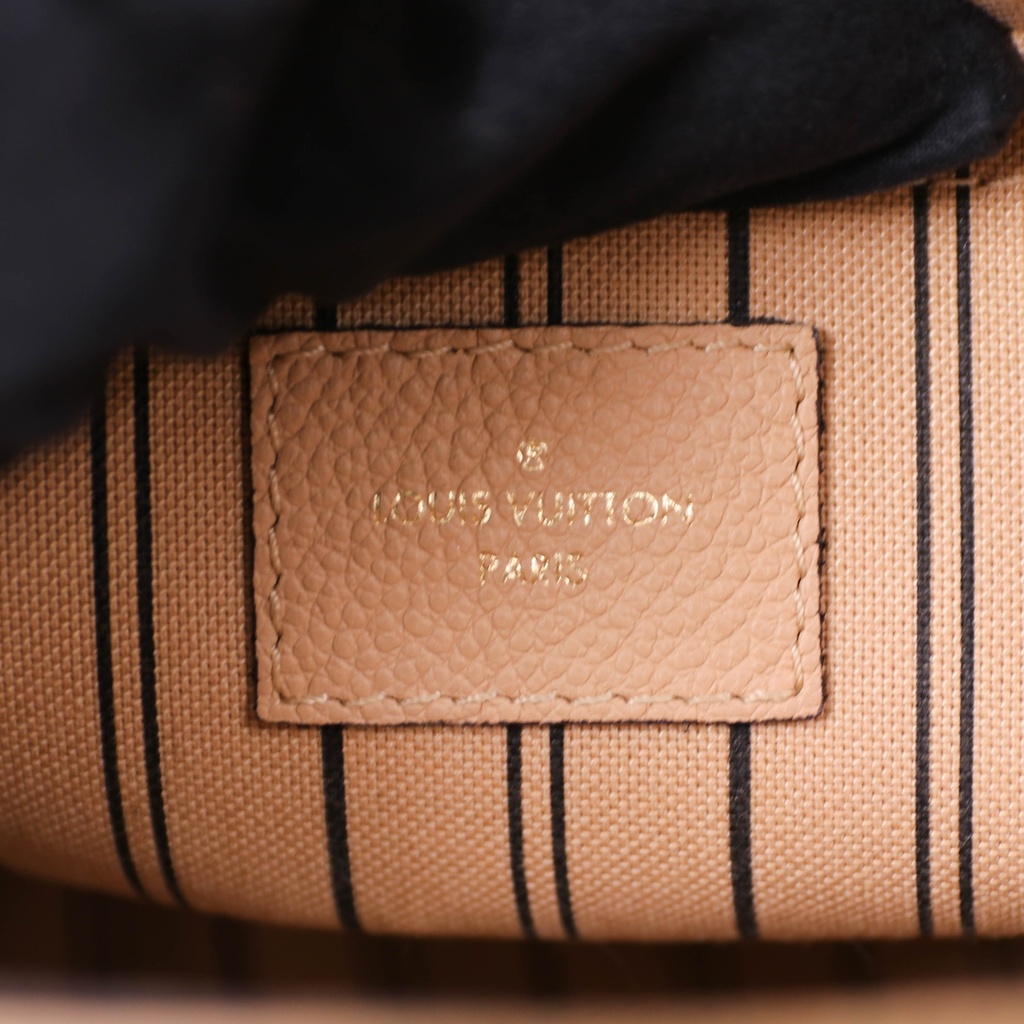 Louis Vuitton Monogram Empreinte Beige Leather Montaigne MM Bag
