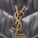 Yves Saint Laurent Loulou Puffer Quilted Shoulder Bag Black