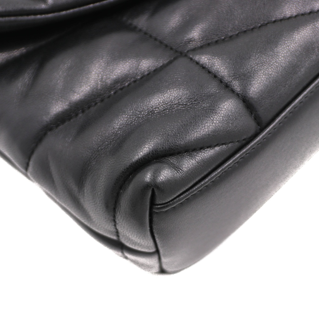 Yves Saint Laurent Loulou Puffer Quilted Shoulder Bag Black