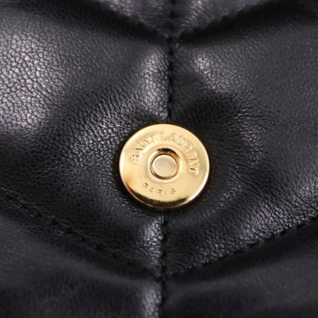 Yves Saint Laurent Loulou Puffer Quilted Shoulder Bag Black