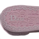 Christian Dior Dway Slide Pink Toile de Jouy Embroidered Cotton Size 39 1/2