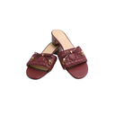 Christian Dior Lady Dior Heels Slide Lamskin Brown In Size 40