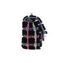 Chanel Pink & Blue Tweed Mini Rectangular Classic Flap