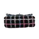 Chanel Pink & Blue Tweed Mini Rectangular Classic Flap