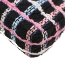 Chanel Pink & Blue Tweed Mini Rectangular Classic Flap