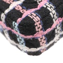 Chanel Pink & Blue Tweed Mini Rectangular Classic Flap