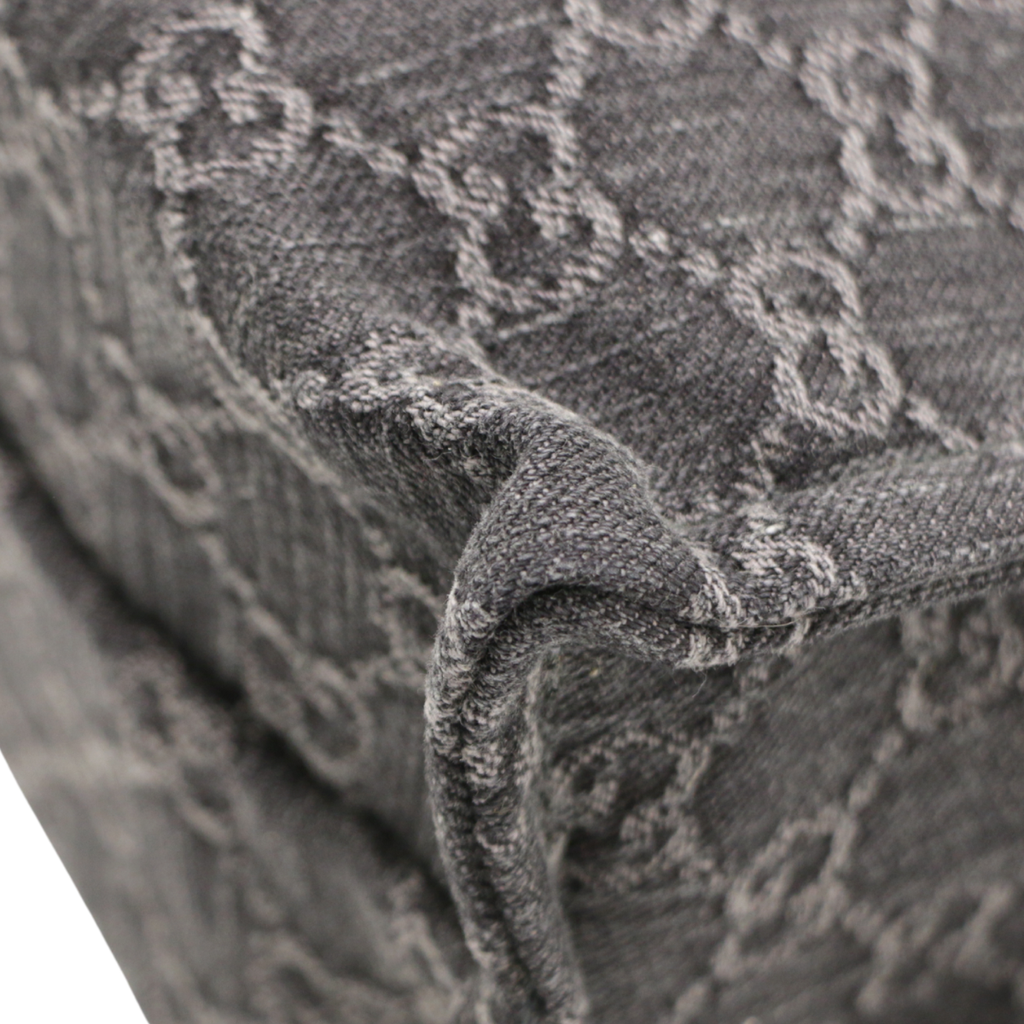 Gucci GG Medium Denim Tote Bag Black 772183