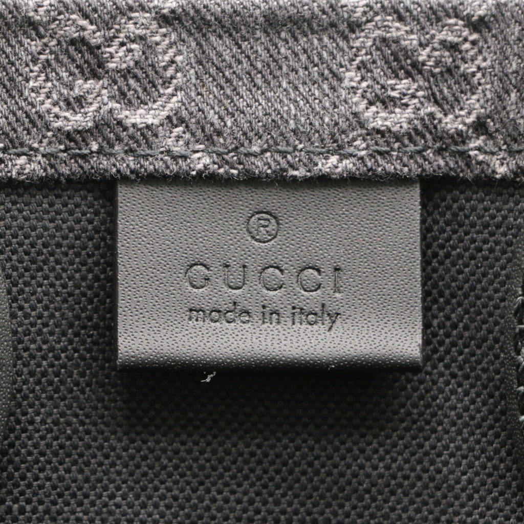 Gucci GG Medium Denim Tote Bag Black 772183