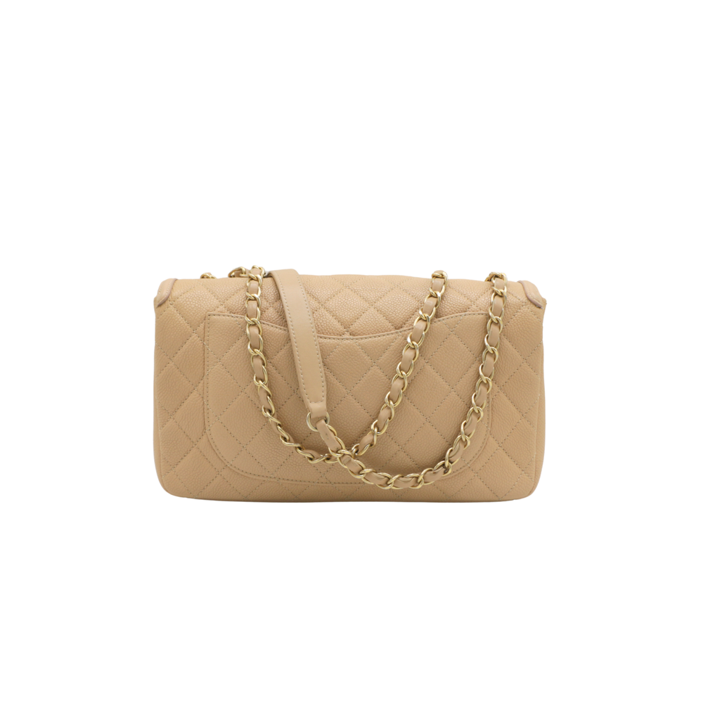 Caviar Quilted CC Filigree Wallet On Chain WOC in Beige