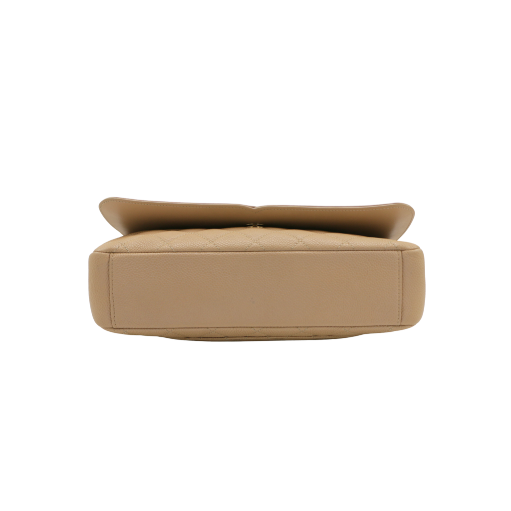 Caviar Quilted CC Filigree Wallet On Chain WOC in Beige