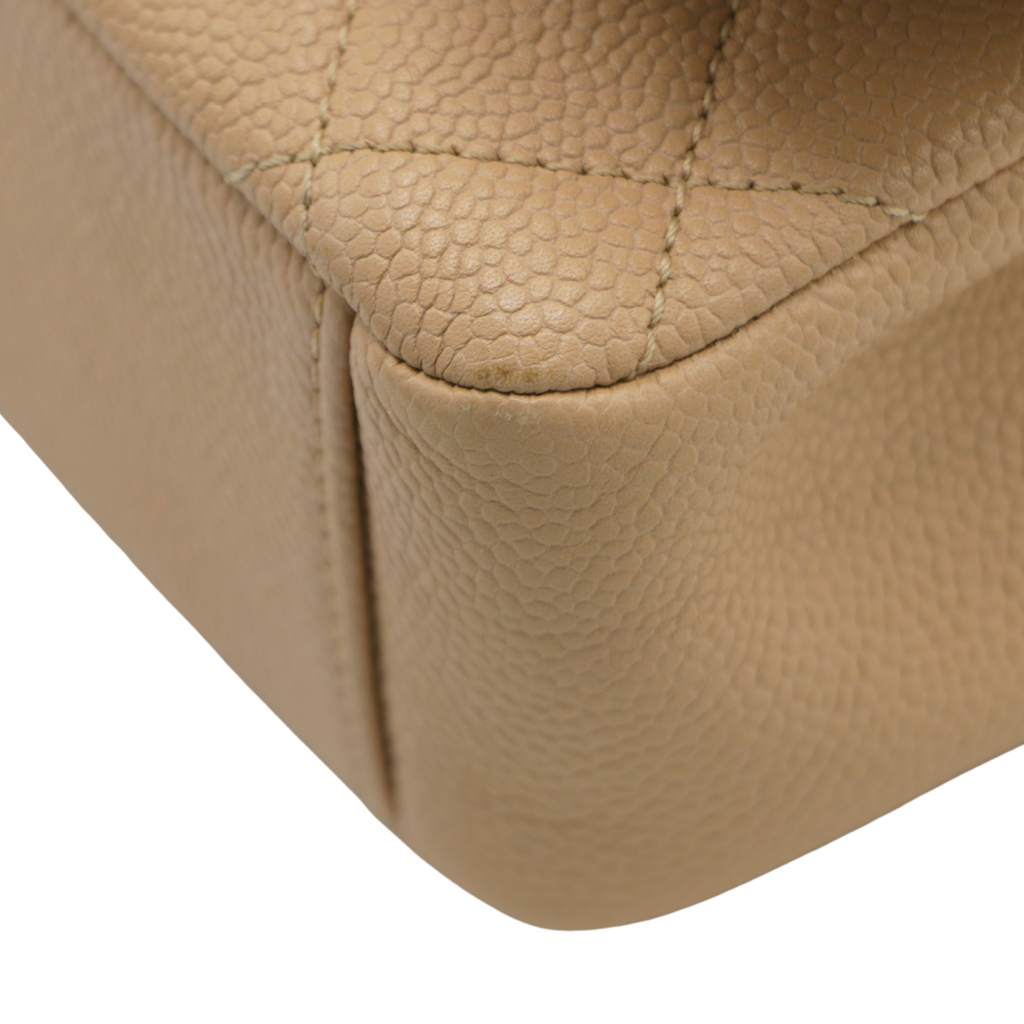 Caviar Quilted CC Filigree Wallet On Chain WOC in Beige