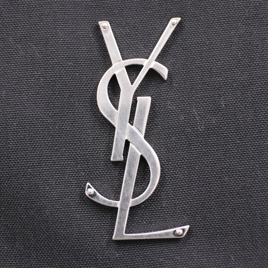 Yves Saint Laurent Cassandre Belt Bag in Black Textile