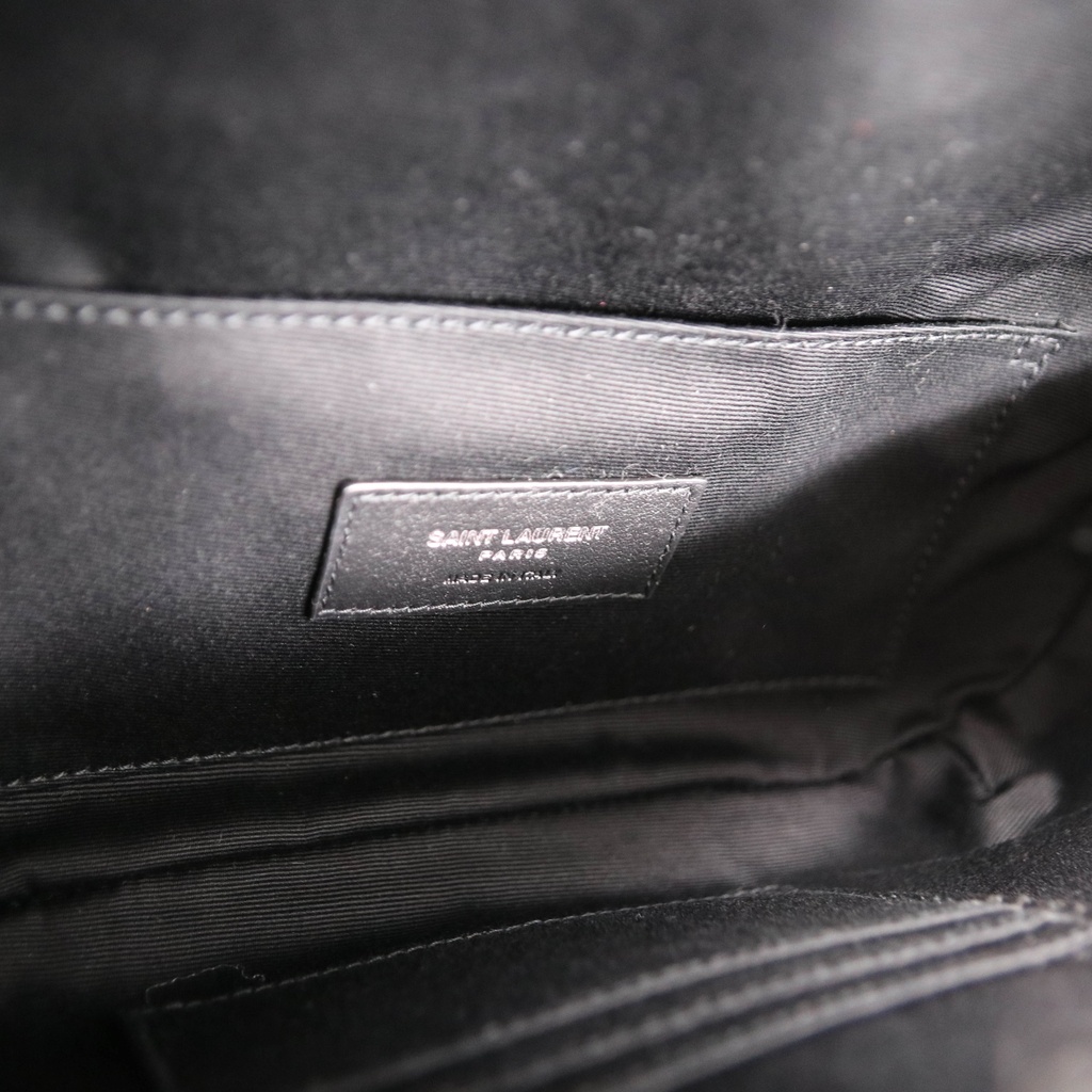 Yves Saint Laurent Cassandre Belt Bag in Black Textile