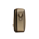 Prada Saffiano Travel Small Brique Crossbody Bag in Gold