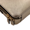 Prada Saffiano Travel Small Brique Crossbody Bag in Gold