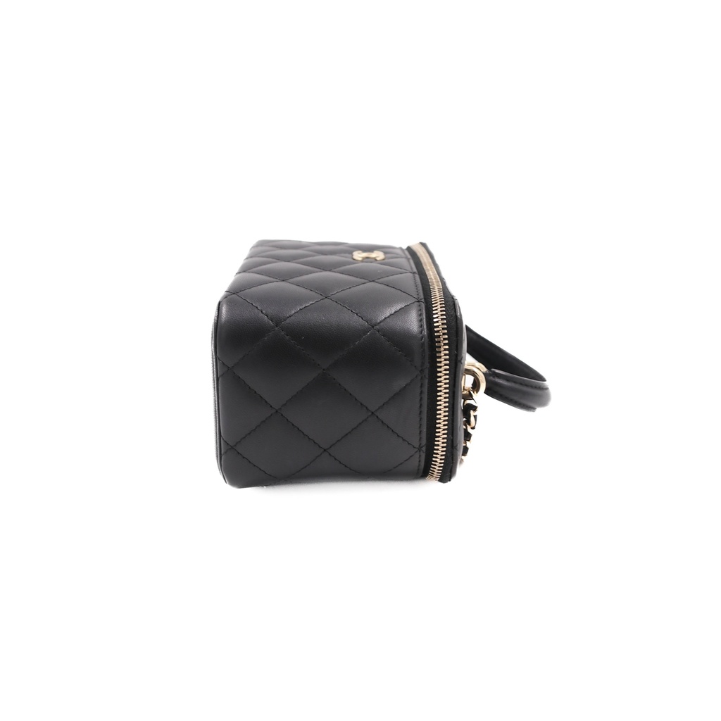 Chanel CC Logo Lambskin Vanity Case Bag  