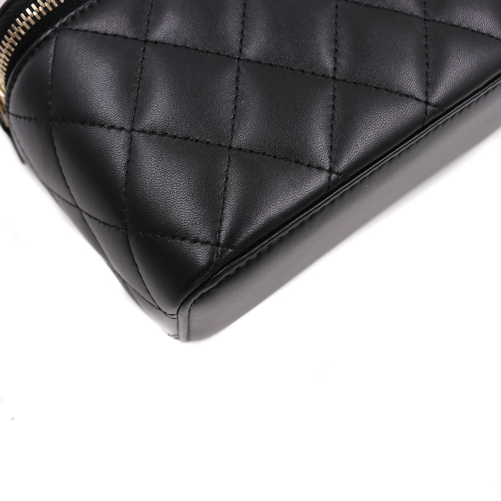 Chanel CC Logo Lambskin Vanity Case Bag  