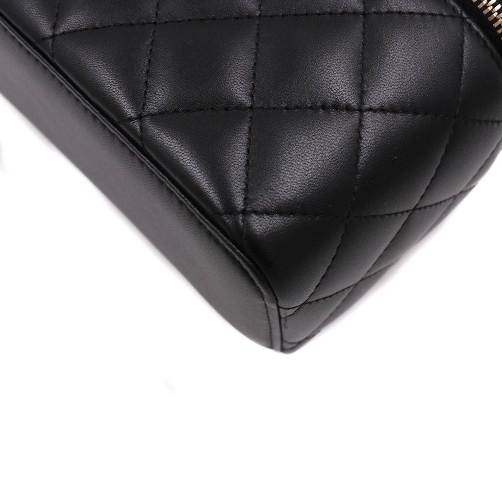 Chanel CC Logo Lambskin Vanity Case Bag  