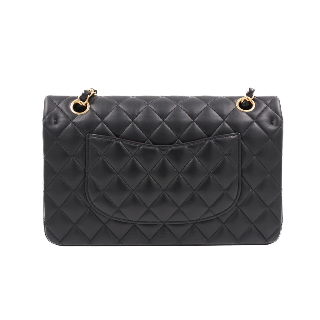 Chanel Classic Double Flap Lambskin Bag Black 