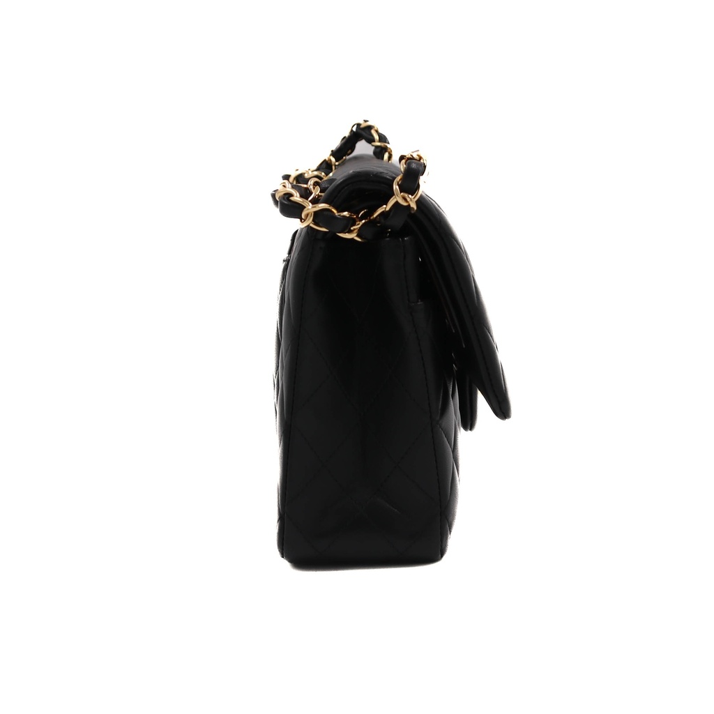 Chanel Classic Double Flap Lambskin Bag Black 